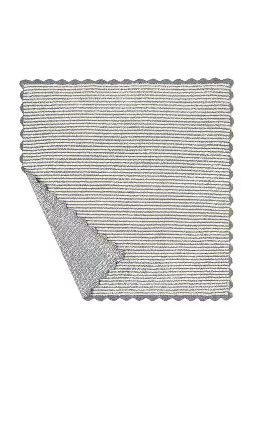 Cozychic Stripe Scallop Receiving Blanket 30x30 by Barefoot Dreams