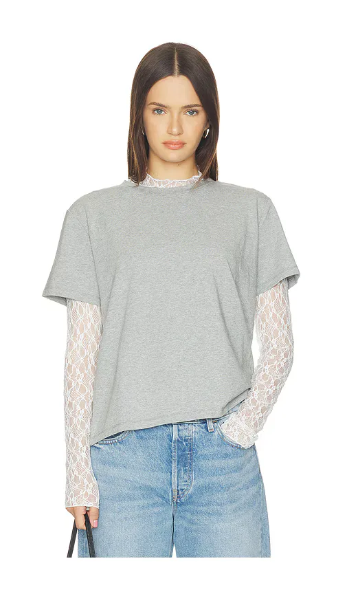 Mirage Lace Two Piece Long Sleeve Top by LnA
