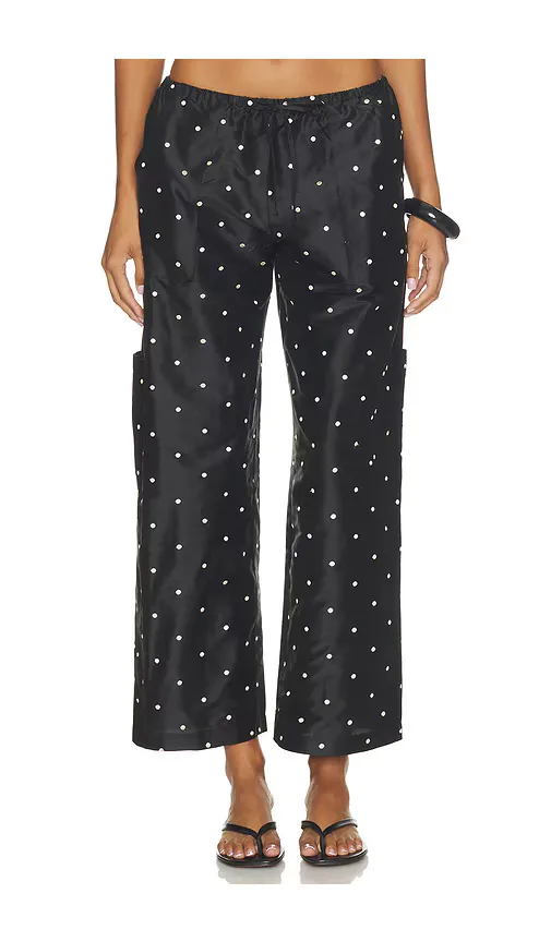 The Taffeta Drawstring Cargo Pant by DONNI.