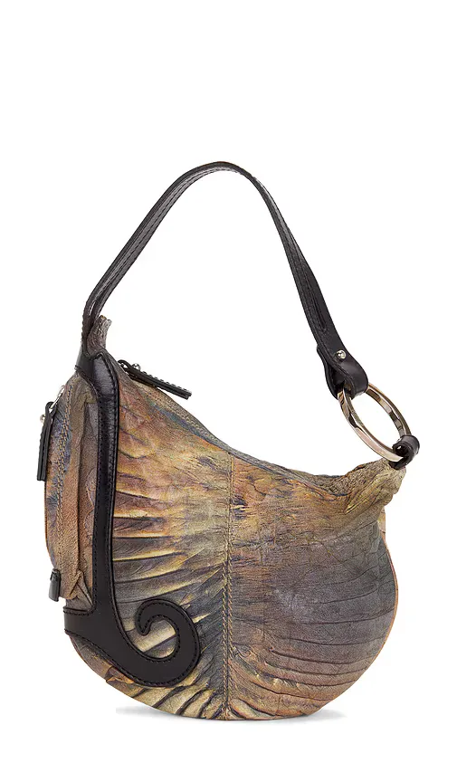 Fendi Distressed Oyster Shoulder Bag by Fwrd Renew