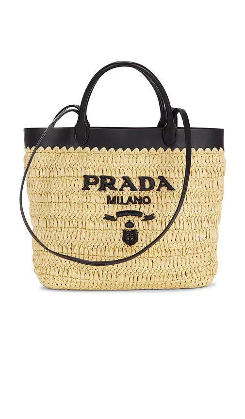 Prada Raffia Tote Bag by Fwrd Renew