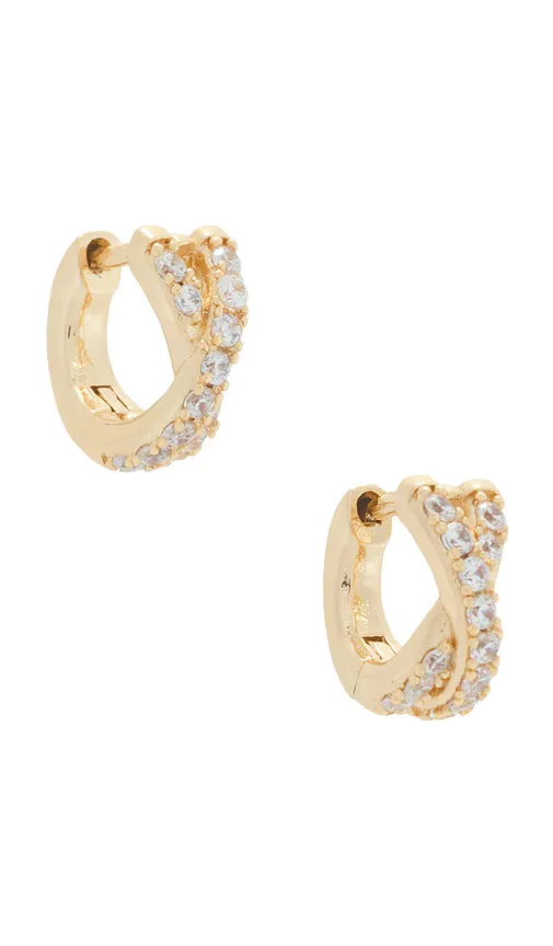 Staci Pave Huggies Earrings