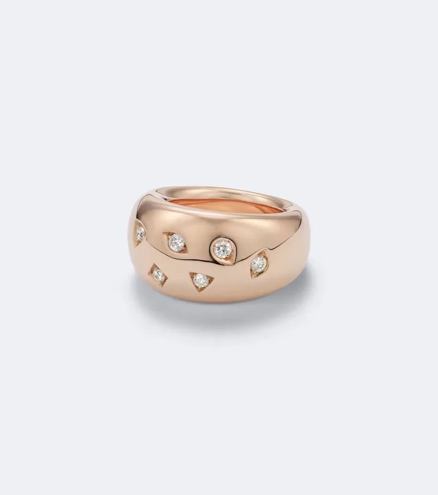 Iconica 18kt Rose Gold Ring with Diamonds by Pomellato