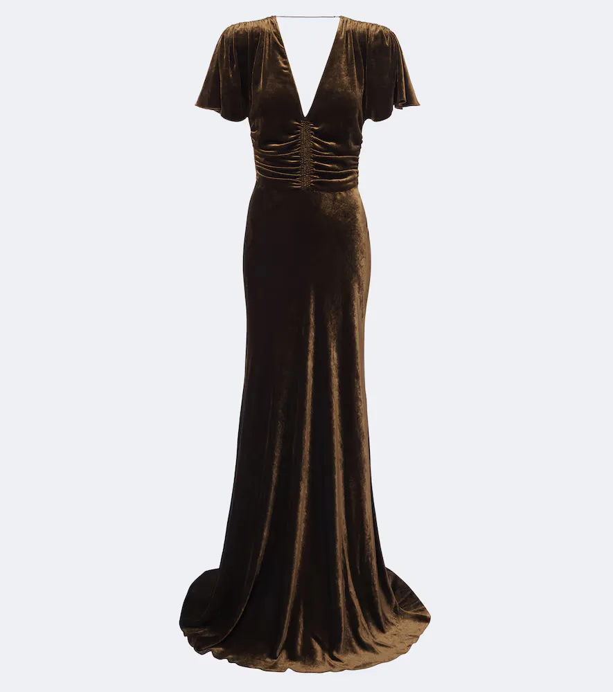 Charisse Velvet Bustier Gown by Ralph Lauren