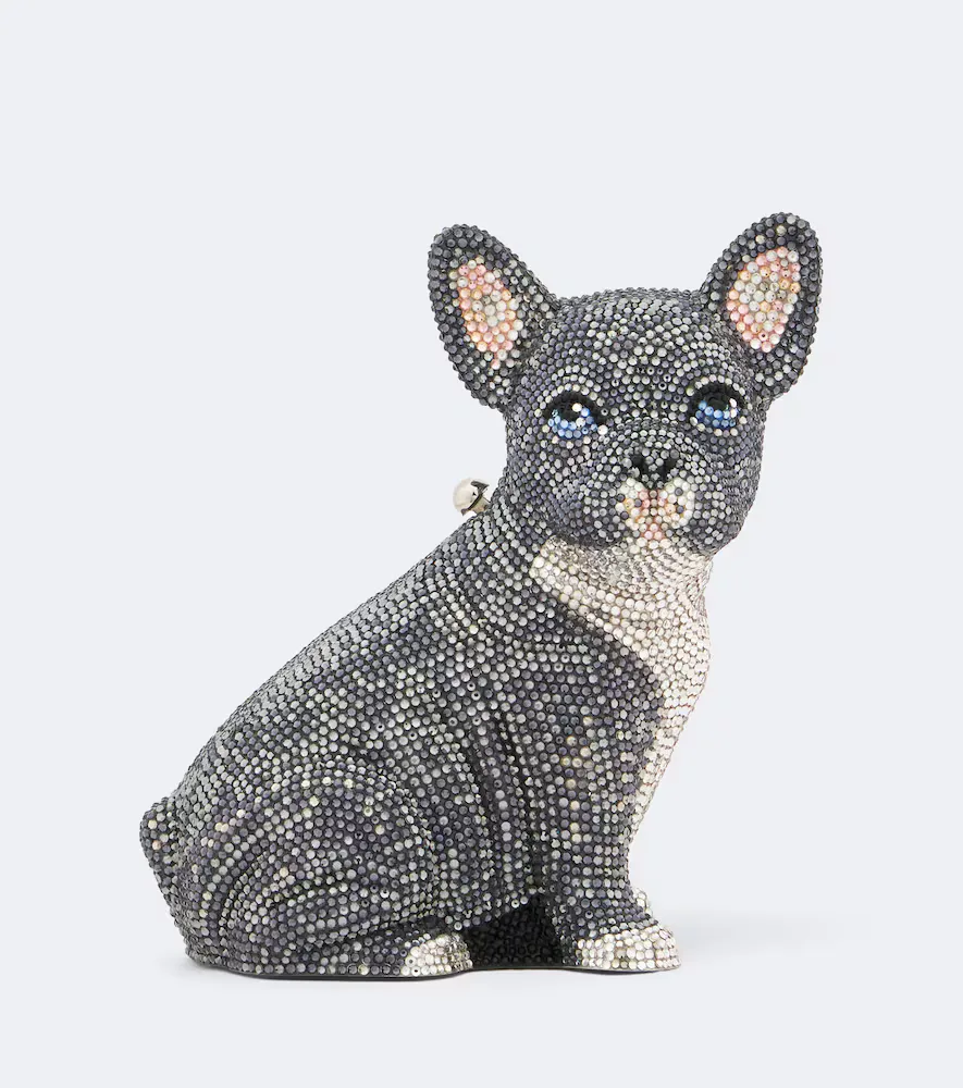 French Bulldog Louie Embellished Clutch
