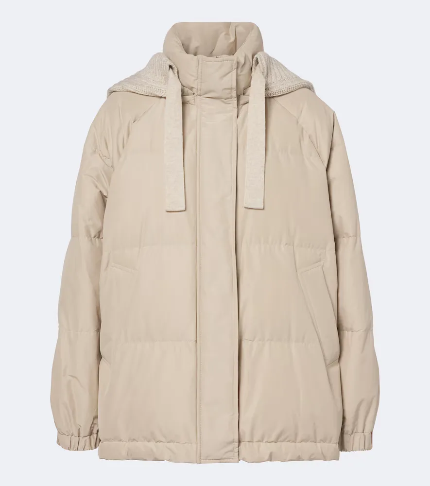 Hooded Cotton-Blend Down Jacket by Brunello Cucinelli