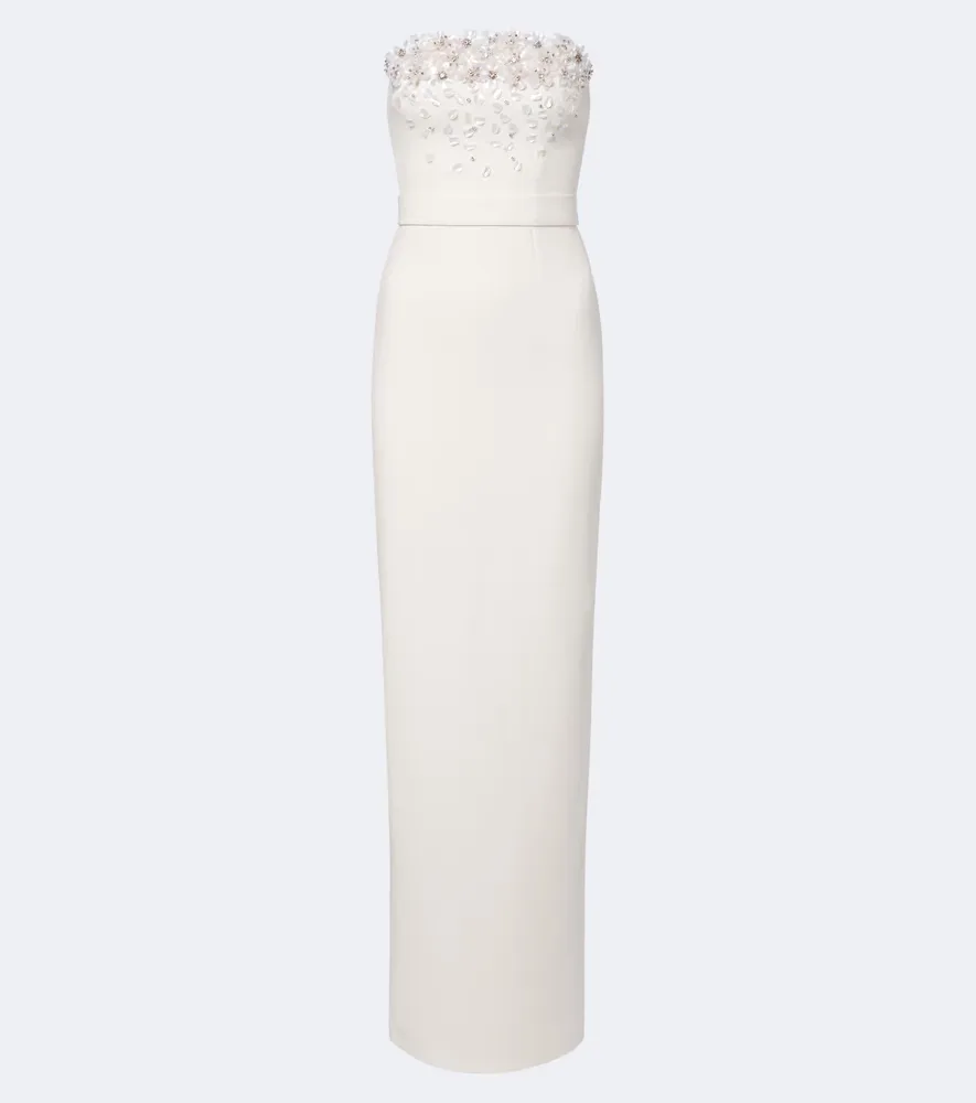 Bridal Azrael Floral-Appliqu Gown by Safiyaa