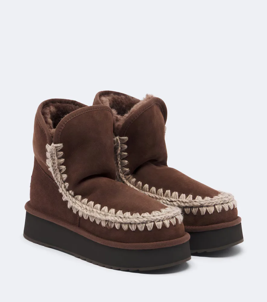 Suede Platform Ankle Boots by Mou