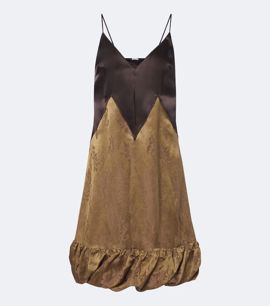 Satin and Brocade Slip Dress by Ferragamo