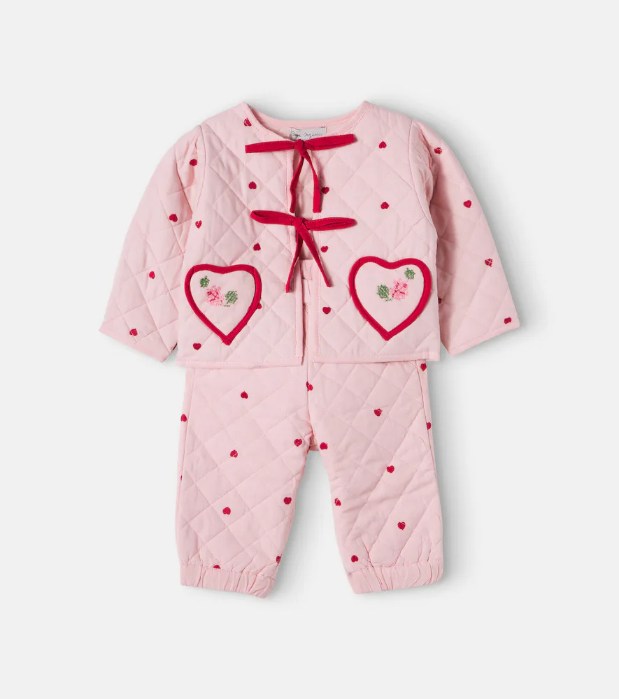 Rose Cotton Jacket and Pants Set by bebe