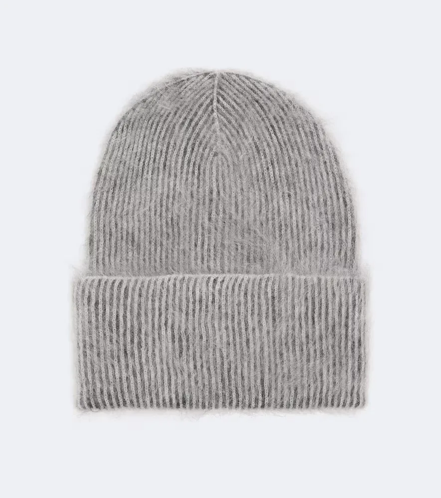 Ribbed-Knit Mohair and Wool-Blend Beanie by Brunello Cucinelli