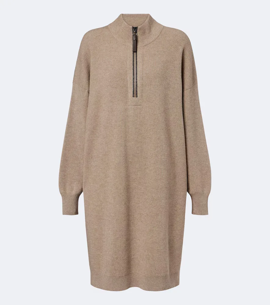 Monili Wool, Cashmere, and Silk Minidress by Brunello Cucinelli