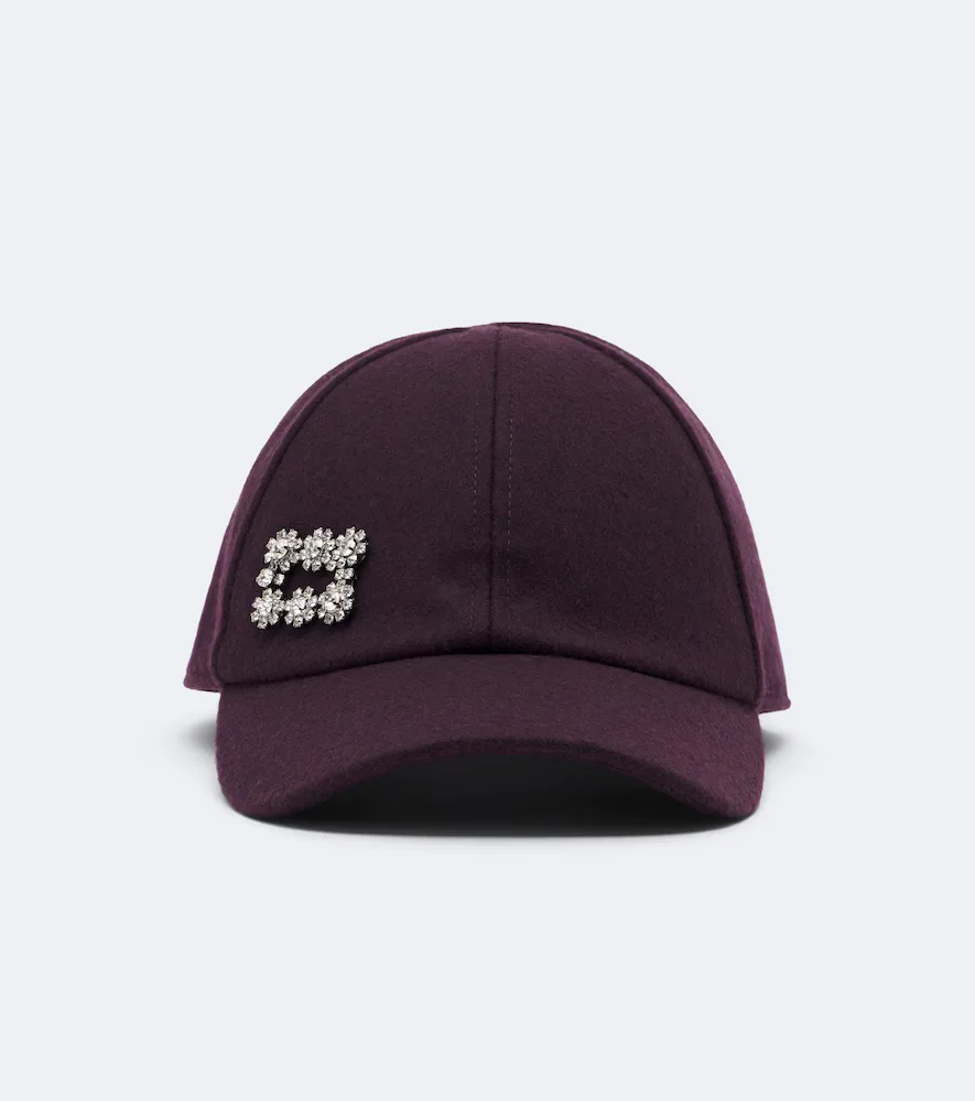 Embellished Wool and Cashmere Baseball Cap by Roger Vivier
