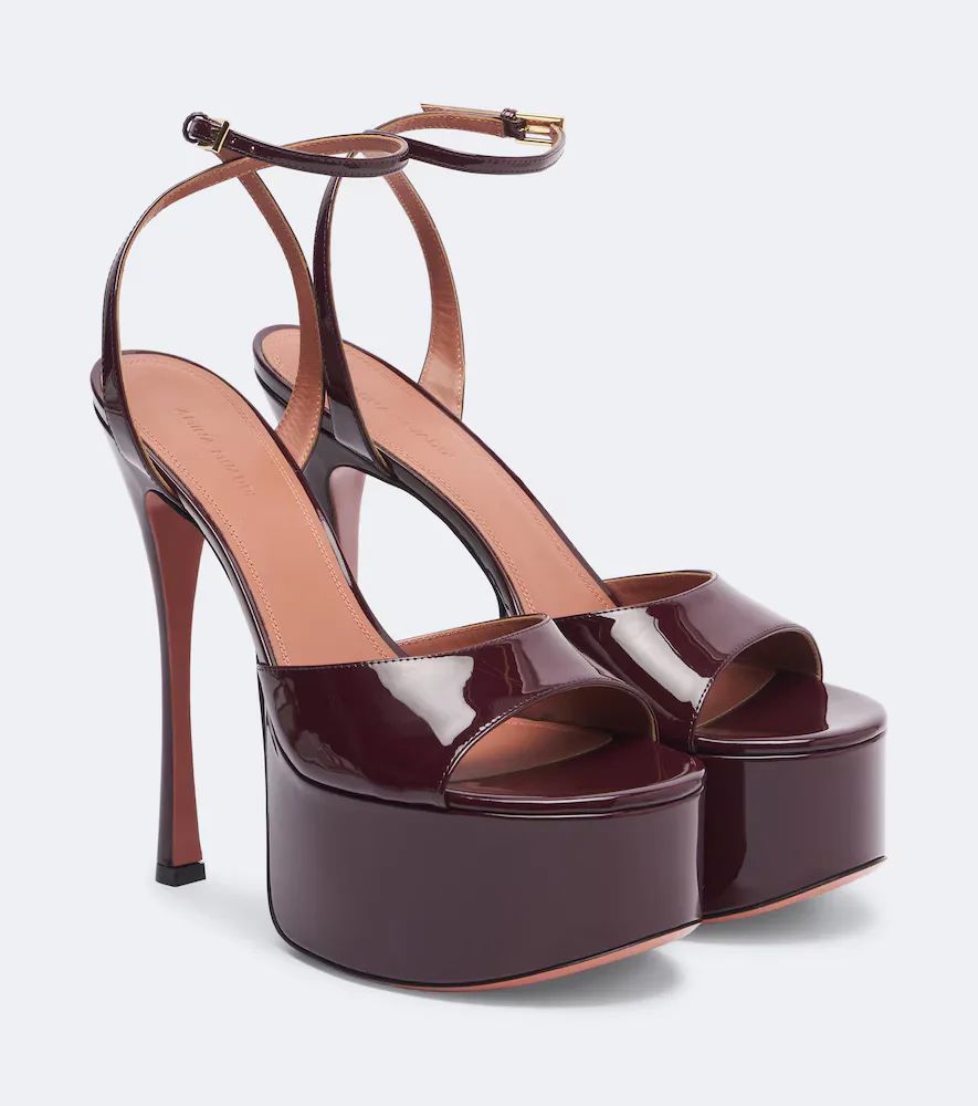 Aya Patent Leather Platform Sandals