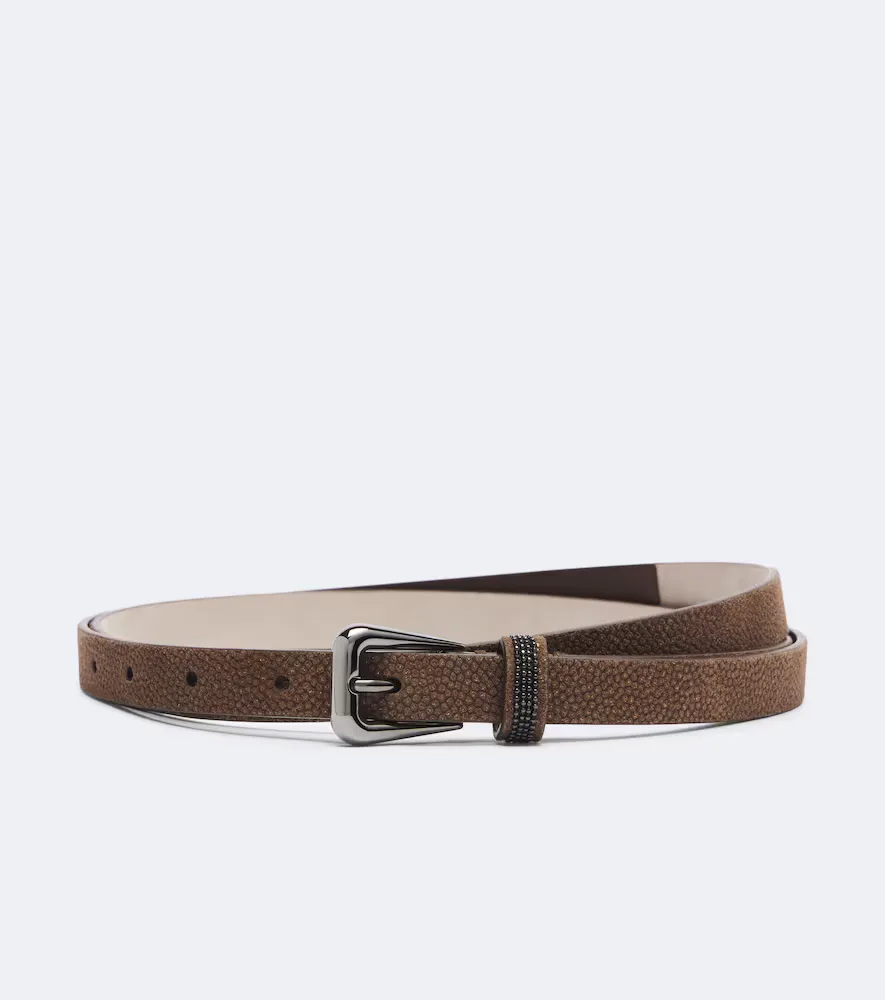 Monili Leather Belt by Brunello Cucinelli
