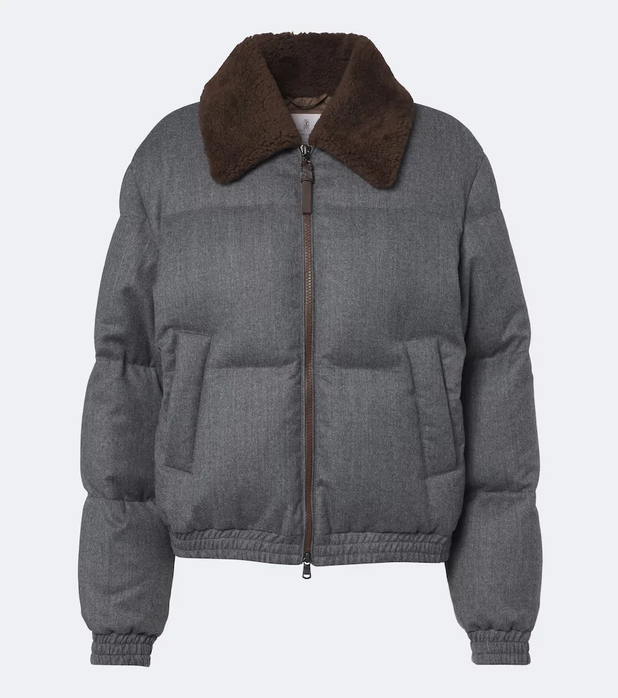 Monili Virgin Wool Down Jacket by Brunello Cucinelli
