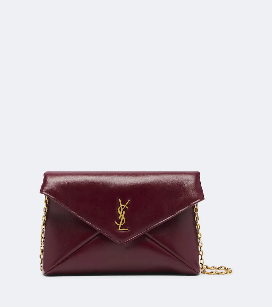 Cassandre Small Leather Pouch with Strap by Saint Laurent