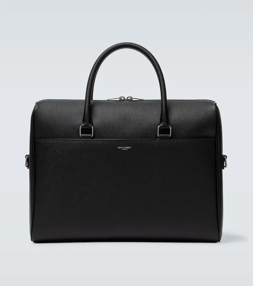 Duffle Leather Briefcase by Saint Laurent