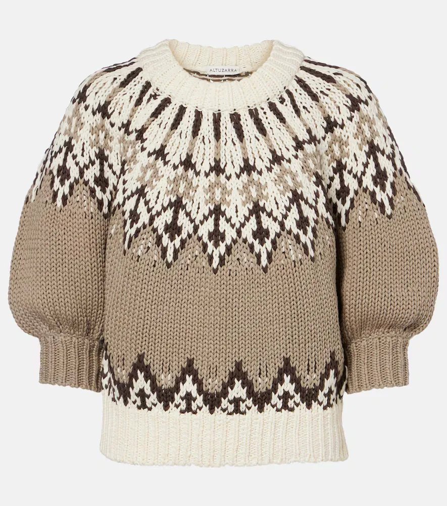 Marty Fair Isle Cotton Sweater by Altuzarra
