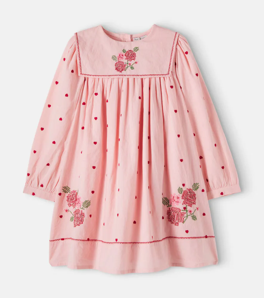 Organic Rose Embroidered Cotton Dress by bebe