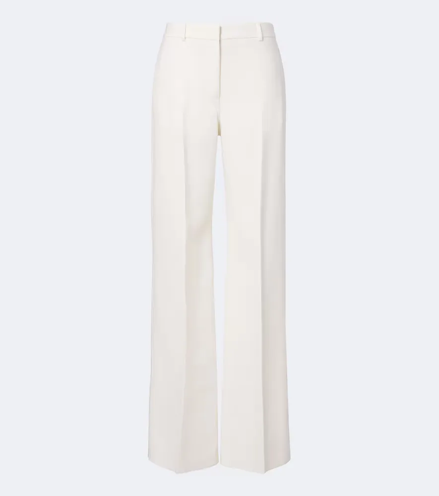 Virgin Wool Straight Pants by FENDI