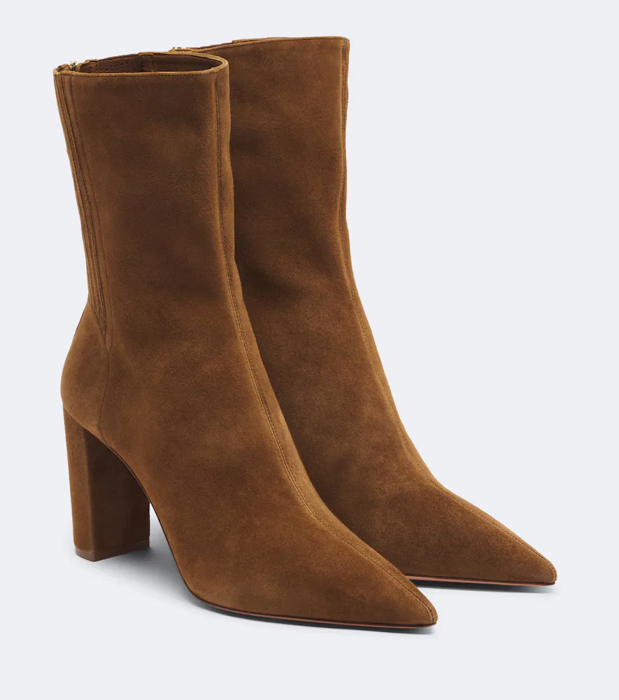 Saint Honor Suede Ankle Boots by Aquazzura