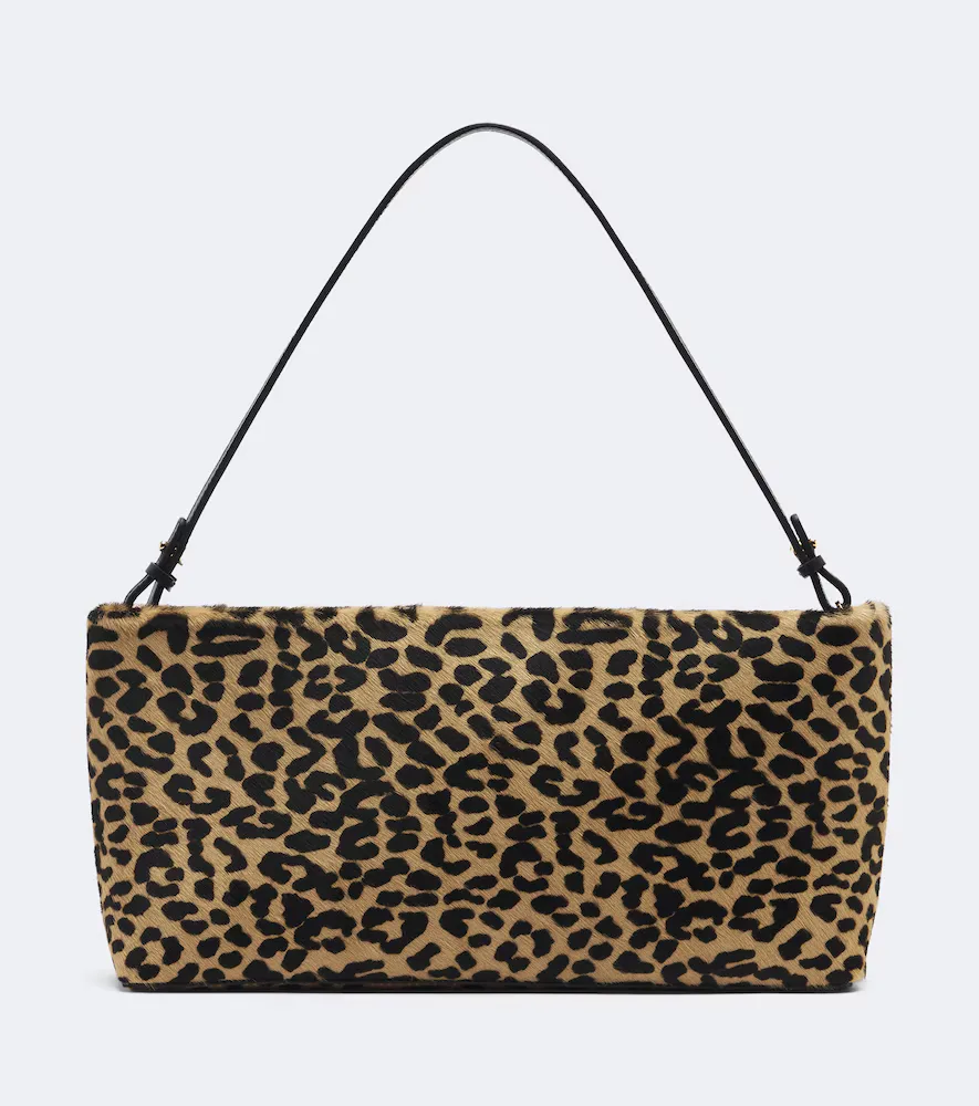 Mali Leopard-Print Calf Hair Clutch