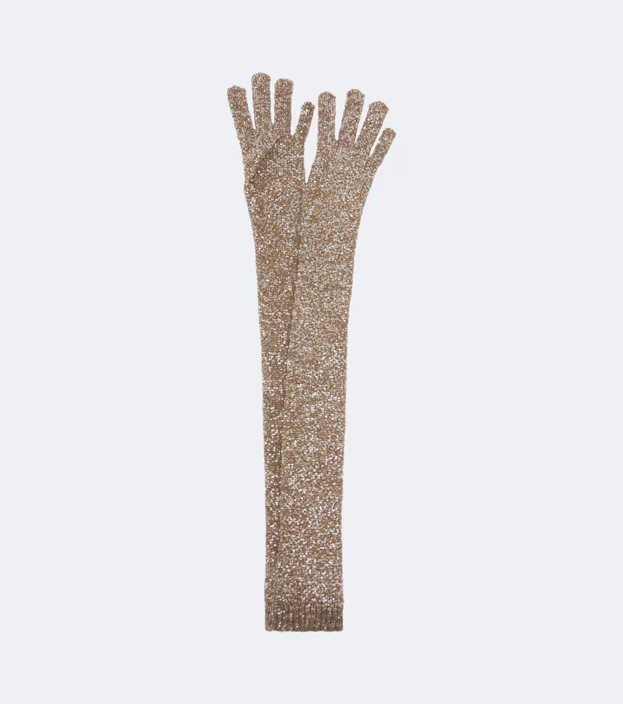 Sequined Gloves by Brunello Cucinelli