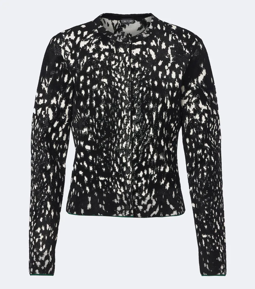 Velvet Jacquard Cardigan by Tom Ford