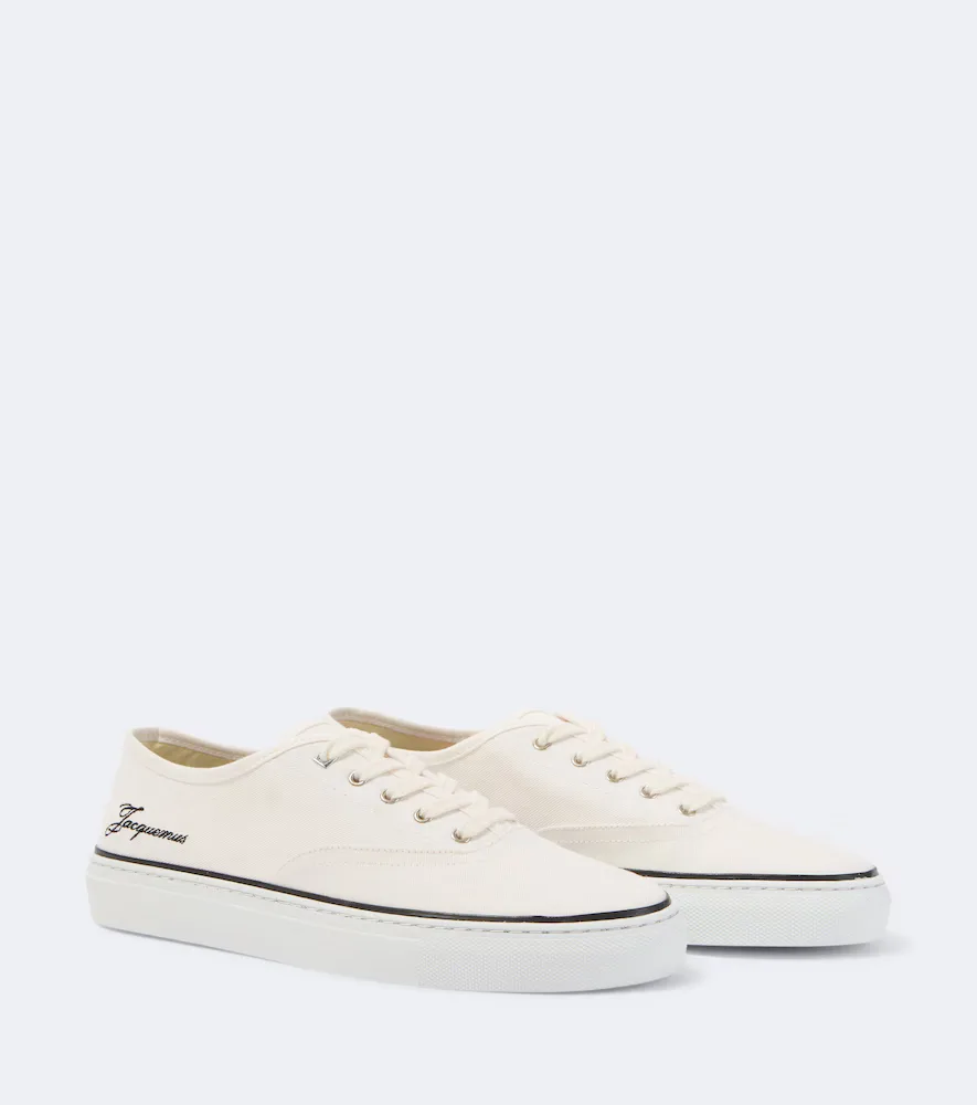 Embroidered Canvas Sneakers by JACQUEMUS
