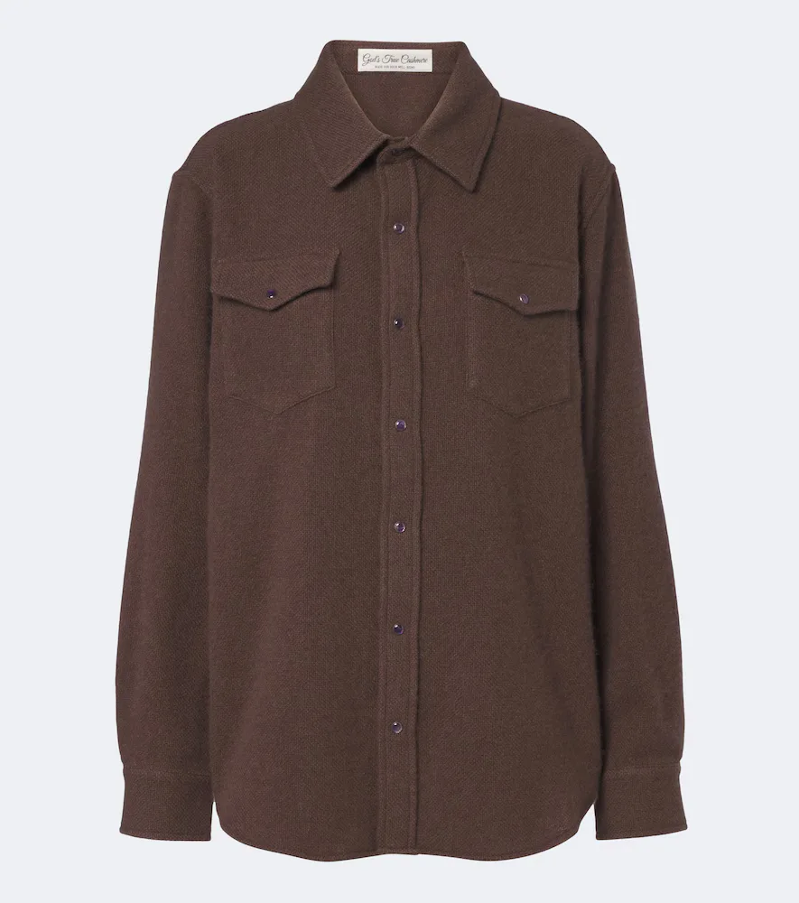 Cashmere Shirt with Amethysts