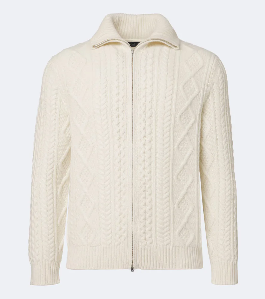 Mr Walter Cable-Knit Cashmere Cardigan by Arch4