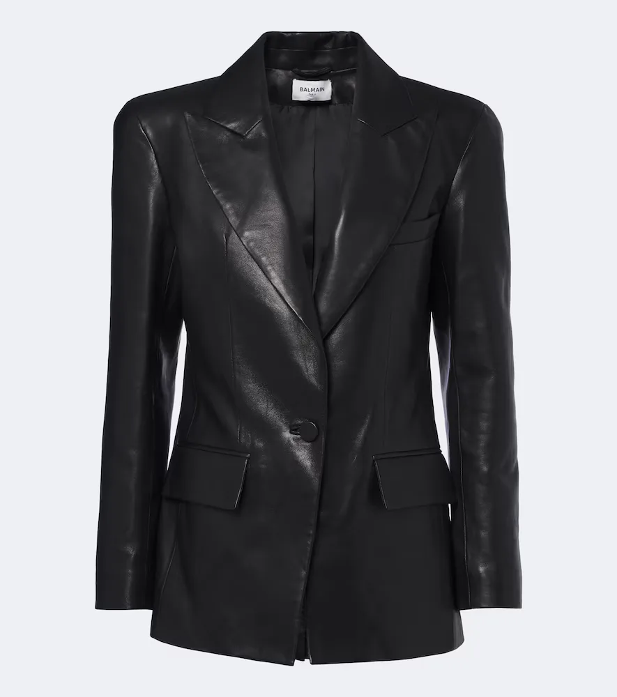 Leather Blazer by Balmain