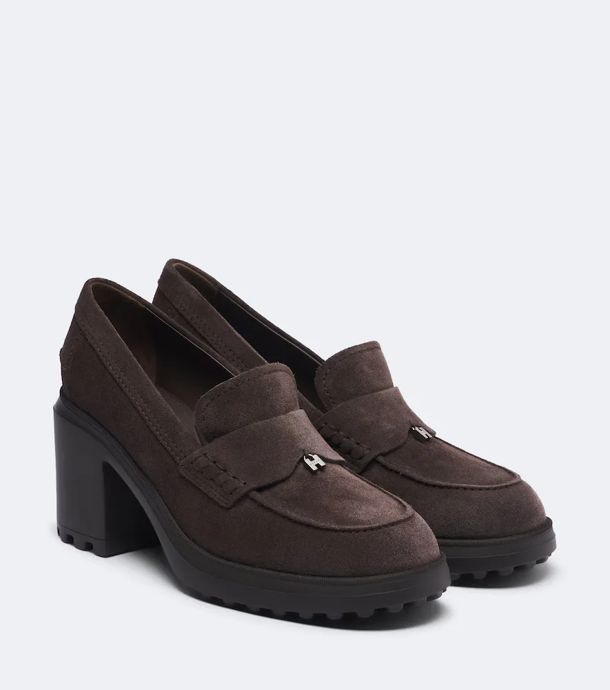 Suede Loafer Pumps by Hogan