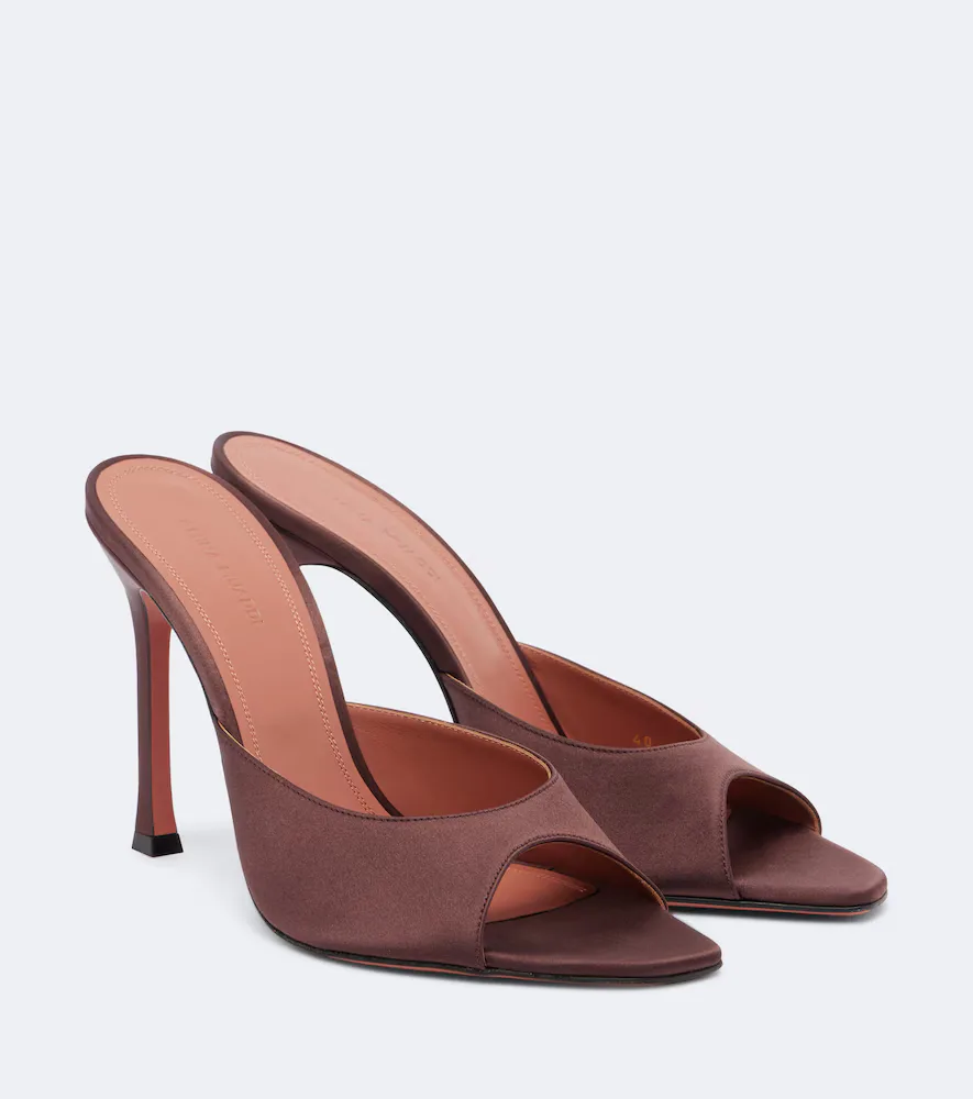 Alexa Satin Mules by Amina Muaddi