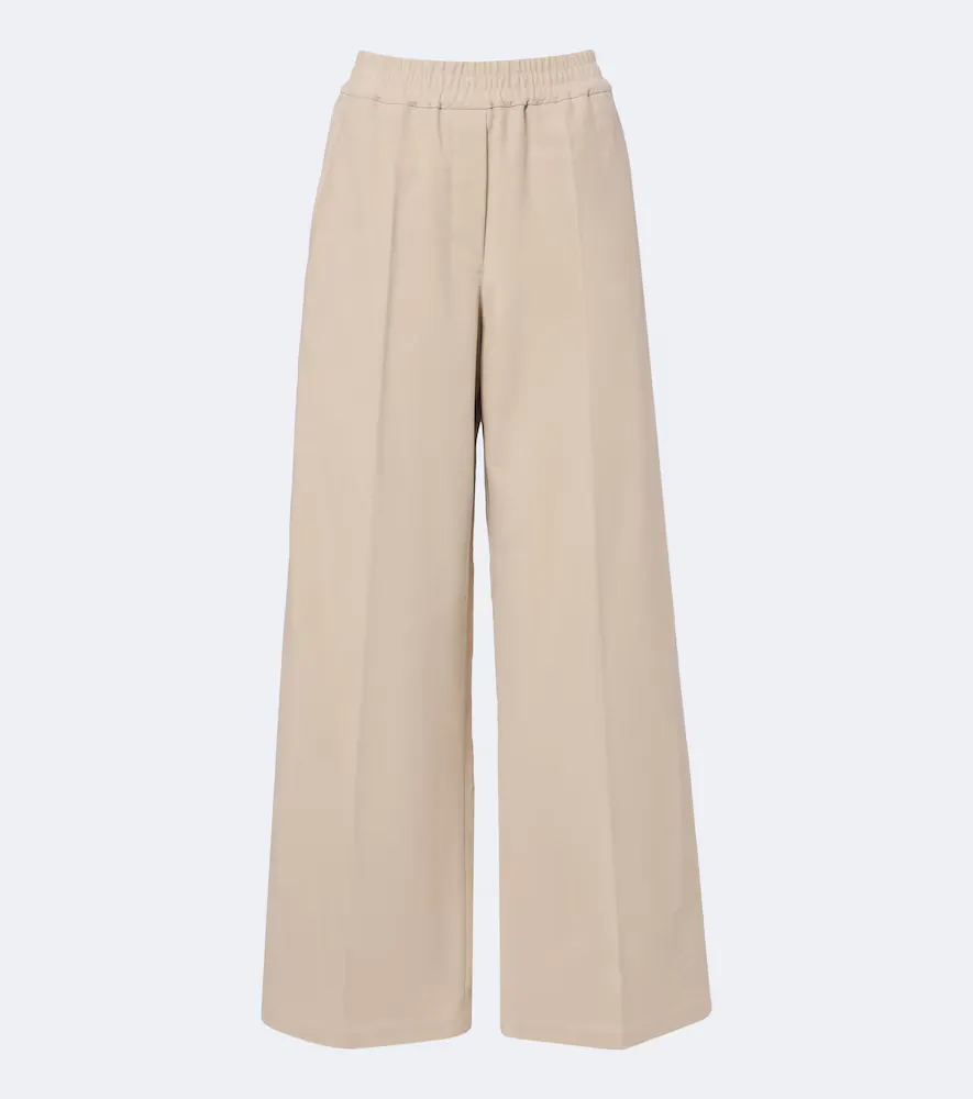 Cotton Wide-Leg Pants