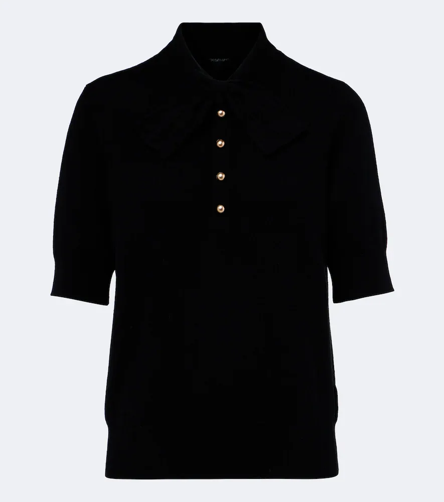 Wool and Cashmere Polo Sweater by Jardin Des Orangers