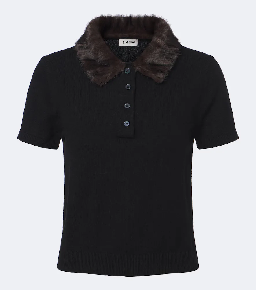 Vayla Wool and Cashmere Polo Sweater by Simkhai