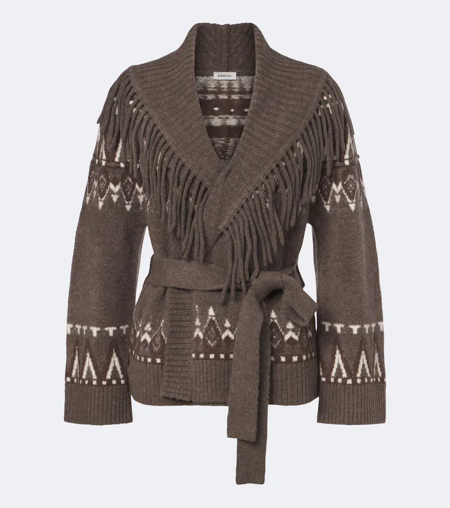 Anaise Fair Isle Wool-Blend Wrap Cardigan by Simkhai