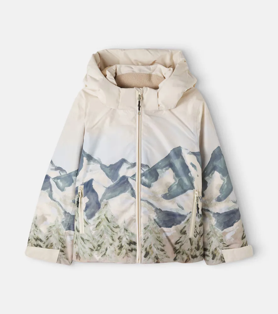 Mikado Printed Down Ski Jacket by Bonpoint