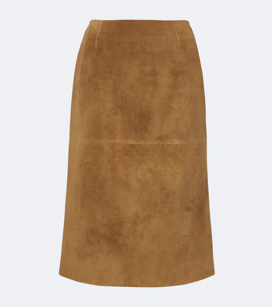 Suede Midi Skirt by Jil Sander
