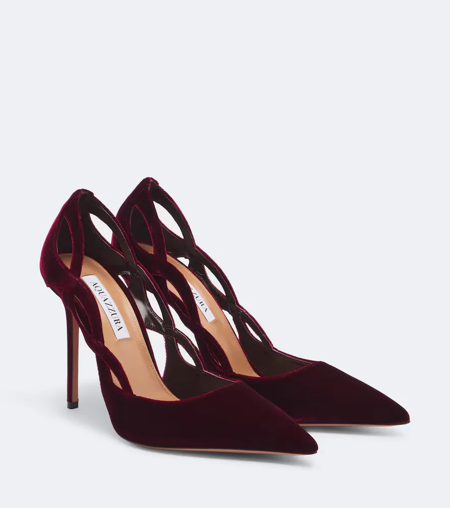 Contour Velvet Pumps by Aquazzura