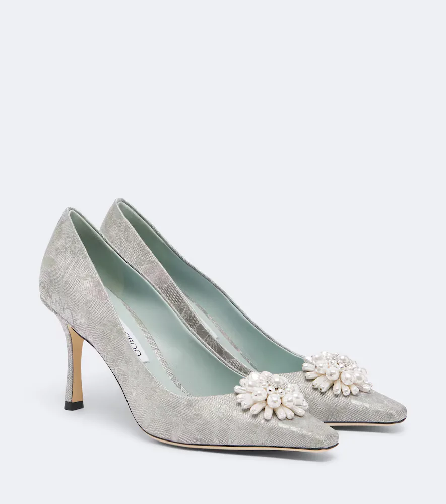 Ines Embellished Floral Pumps by Jimmy Choo