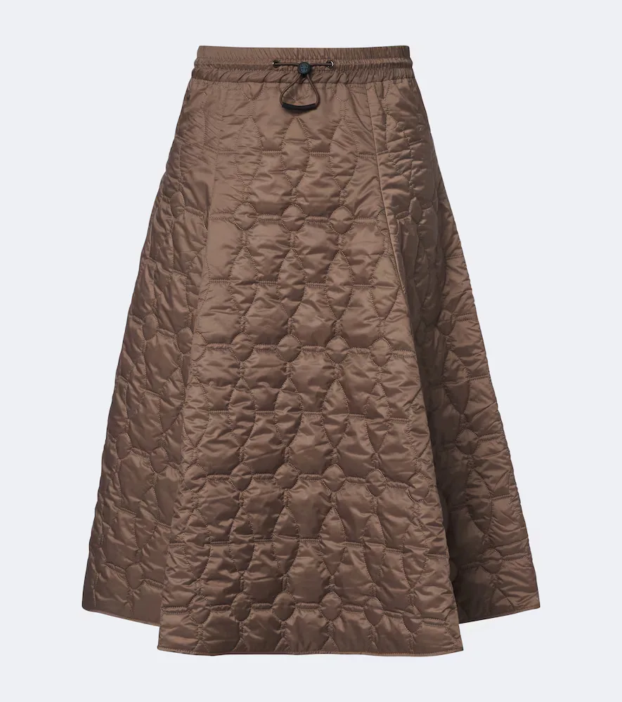 Padded Quilted Midi Skirt by Brunello Cucinelli