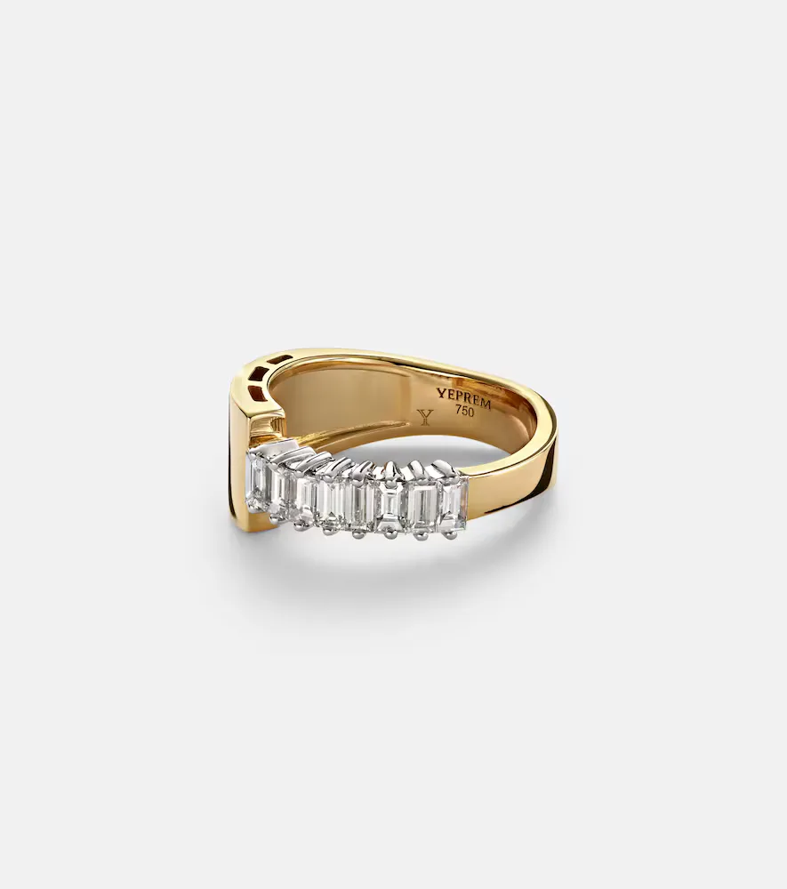 Yeprem 18kt Yellow and White Gold Ring with Diamonds by Yeprem
