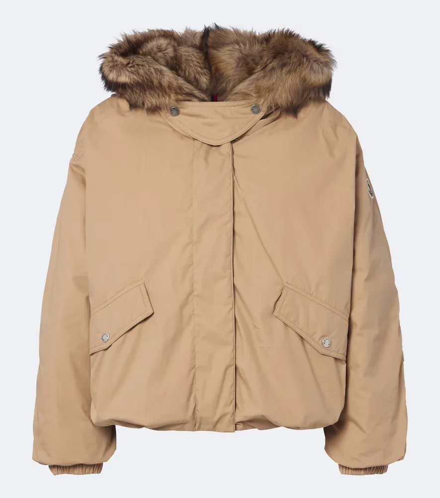 Shearling-Trimmed Cotton-Blend Down Jacket