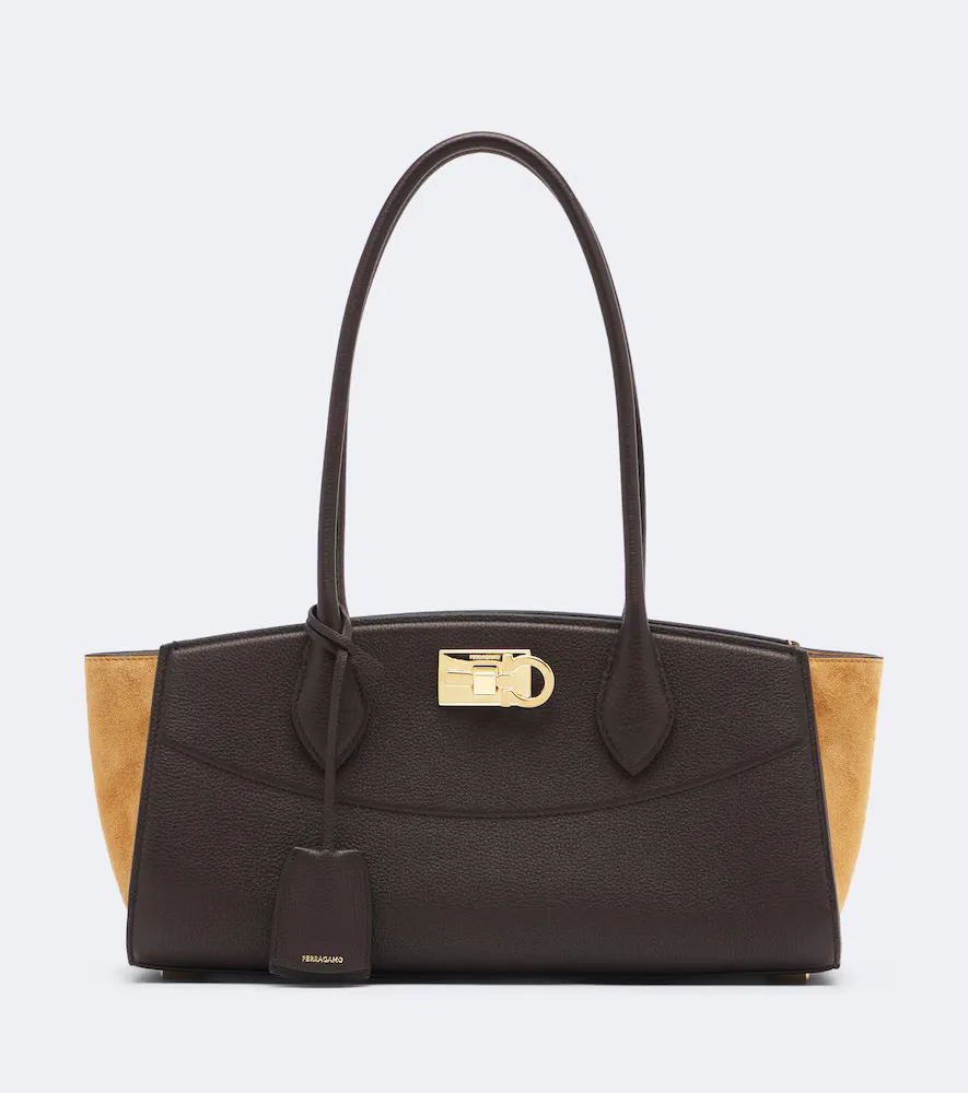 Studio Soft East-West Leather Shoulder Bag by Ferragamo
