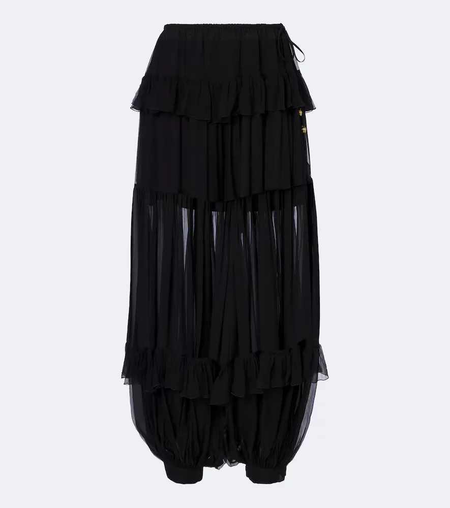Silk Chiffon Balloon Pants by Chloé