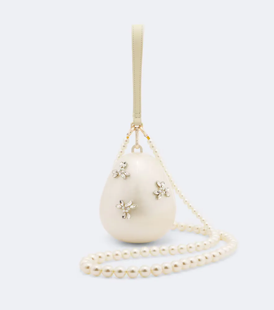 Egg Crystal-Embellished Clutch