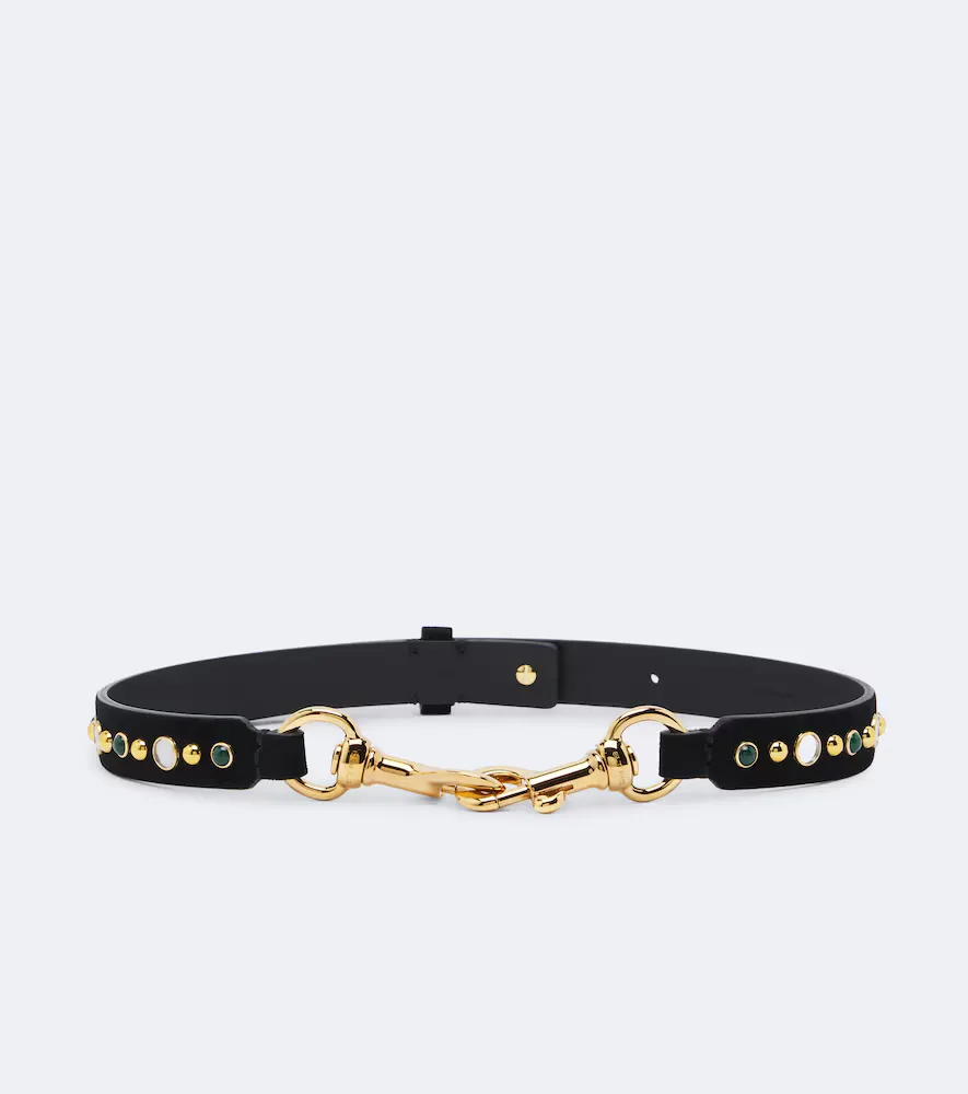 Pony Embellished Suede Belt by ETRO